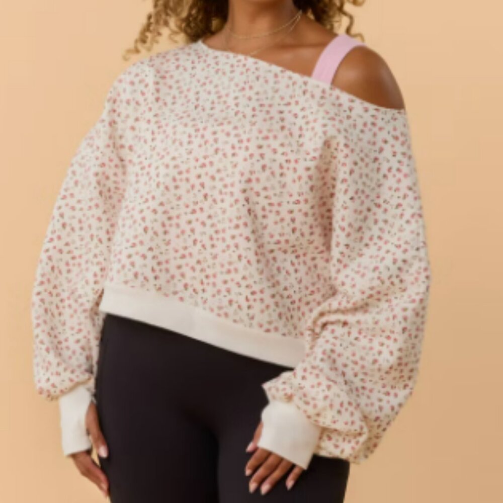 2pc Blogilates Women's Dance Studio Off the Shoulder Sweatshirt & Dress - Medium - Picture 6 of 10